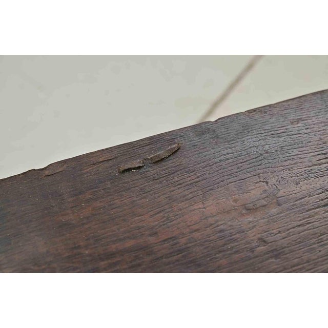 Wood 19th Century Rustic Wooden Coffer with Italian Carved Design For Sale - Image 7 of 9