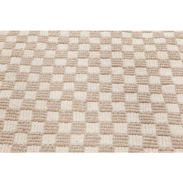 Modern Modern Scandinavian Indoor-Outdoor Checkerboard Rug Custom by Doris Leslie Blau For Sale - Image 3 of 6