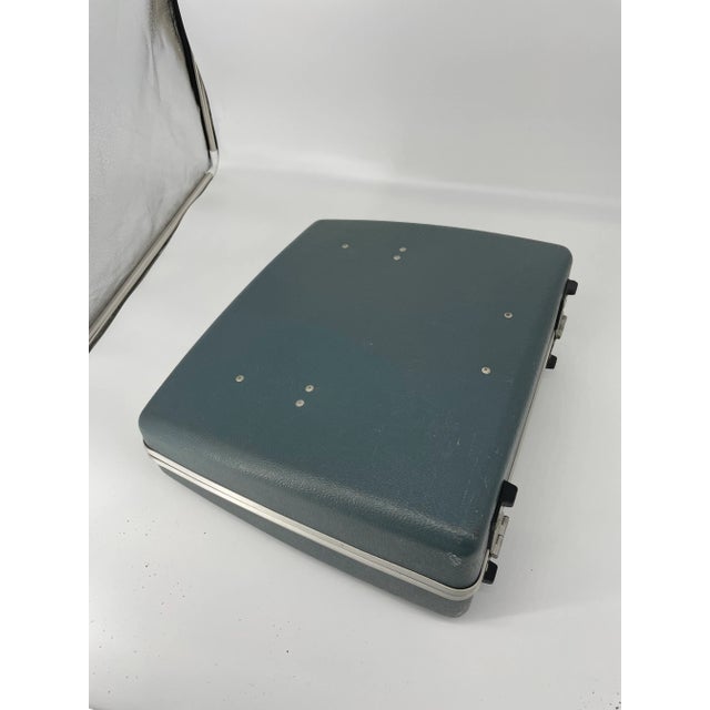 Vintage Blue Royal Aristocrat Portable Typewriter With Case For Sale - Image 10 of 12
