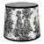 12" Black and White Toile Drum Lamp Shade For Sale