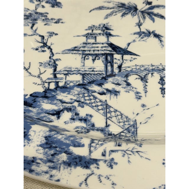 Ceramic Late 20th Century Scalamandre Toile Tale Platters - A Pair For Sale - Image 7 of 12