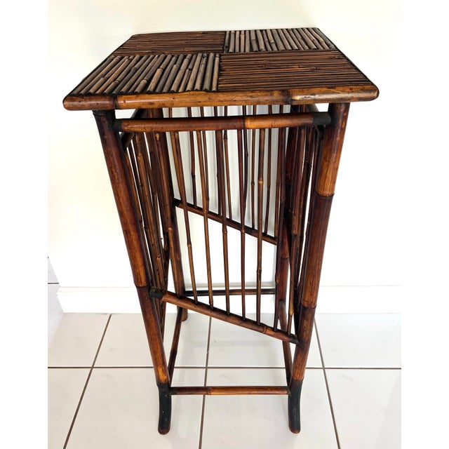 Tall Pencil Reed Plant Stand | Chairish