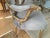 French Vintage Hollywood Regency Silver & Gold Upholstered Armchair For Sale - Image 3 of 10