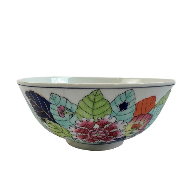 1980's Gump's of San Francisco Tobacco Leaf Porcelain Bowl For Sale - Image 9 of 10