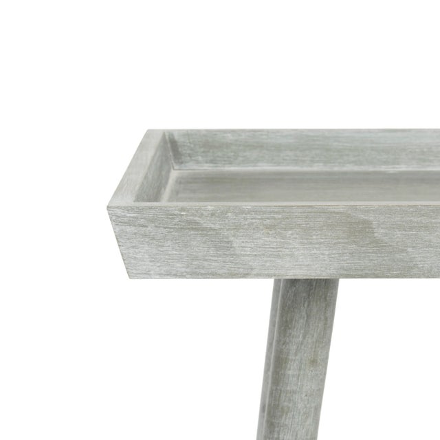 Tray Accent Table in Slate Grey For Sale In Philadelphia - Image 6 of 9