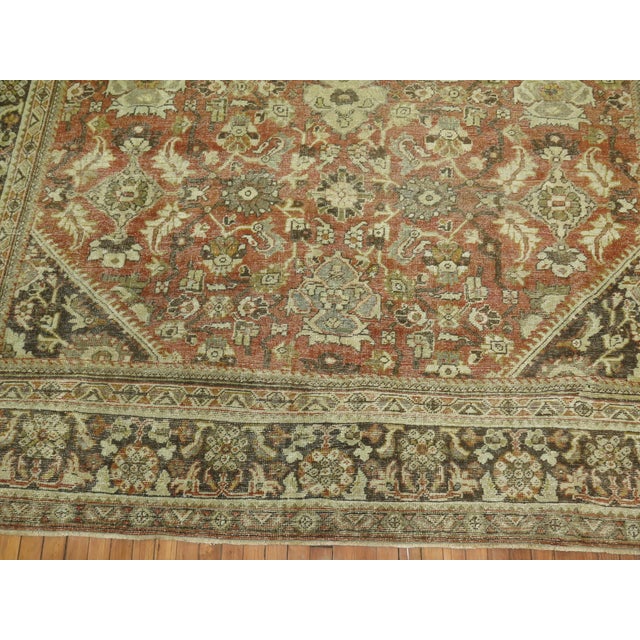 Rustic Traditional Rust Room Size Antique Rug, 8'11'' X 12'3'' For Sale - Image 3 of 10