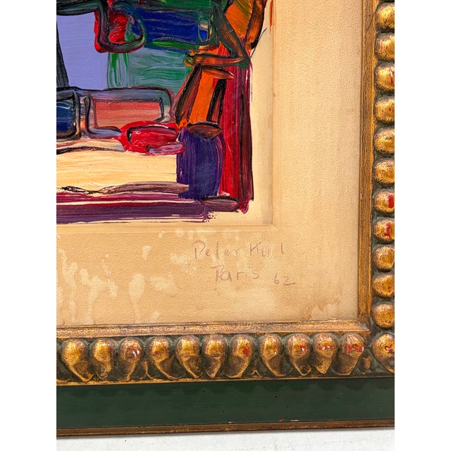 A striking, early original abstract oil/acrylic painting by listed German Neo-Expressionist Peter Robert Keil (b. 1942)....