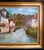 Wood 1990s J Borin French School River Town Landscape Oil Painting Signed For Sale - Image 7 of 12