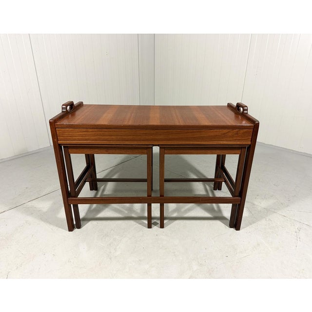 Skaraborgs Möbelindustri Teak Nesting Tables, Sweden, 1960s, Set of 3 For Sale - Image 15 of 15