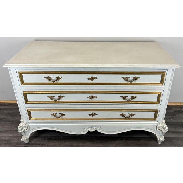 Vintage French Carved Chest of 3 Drawers For Sale - Image 17 of 17