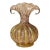Vintage Murano Barovier Toso Purple Swirl Gold Flecks Italian Art Glass Curled Fan Top Flower Vase For Sale