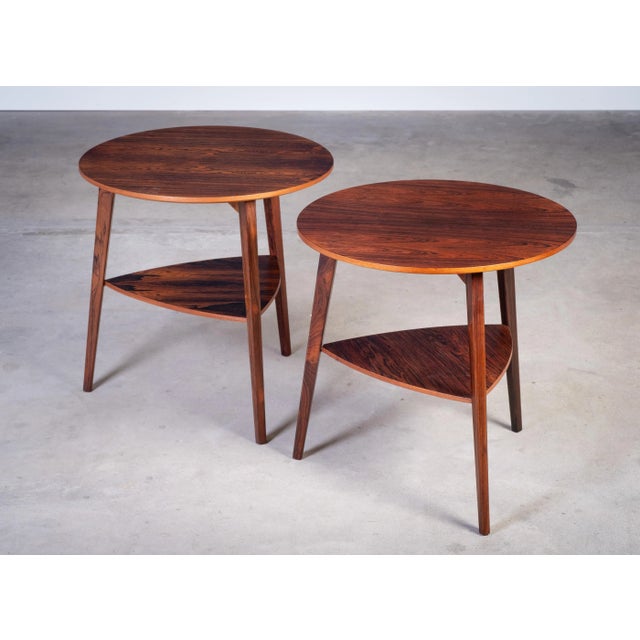 Rosewood Side Tables by Holger George Jensen for Kubus, 1960s, Set of 2 For Sale - Image 4 of 12