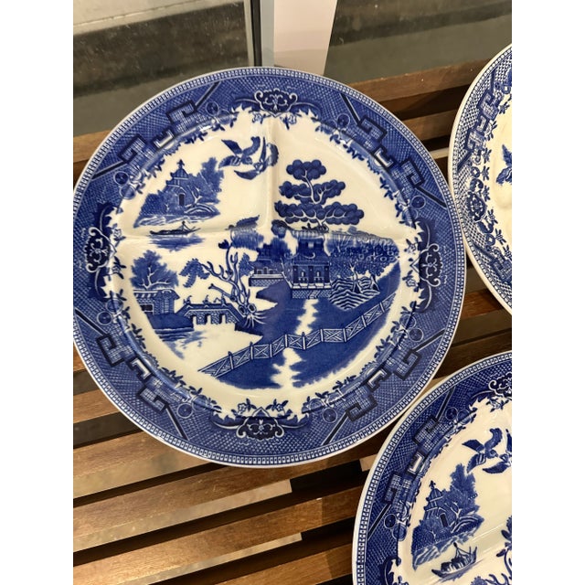 Chinoiserie Mismatched Chinoiserie Divided Plates. S/8 For Sale - Image 3 of 9