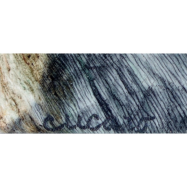 Mid-Century Portrait of a Young Girl by Pascal Cucaro, 1915-2003 For Sale - Image 4 of 4