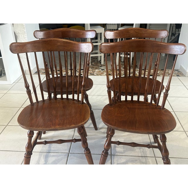 Windsor Chairs by Nichols & Stones, American, 1960, Set of 4 For Sale - Image 17 of 18