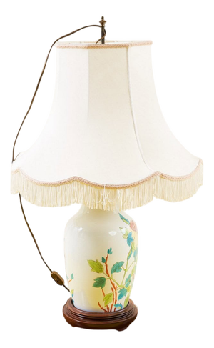 Limoges Floral Motif Porcelain Lamp