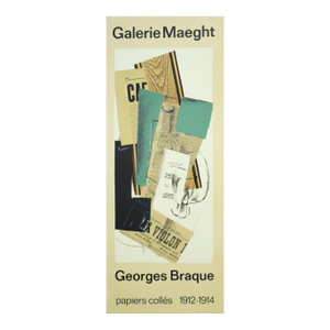 1963 French Exhibition Poster, Galerie Maeght «Georges Braque : Papiers Collés 1912-1914» - Georges Braque