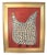 2020s Folk Art Chicken Hen Painting by Ruth Arenz Including the Antiqued Gold Wood Frame For Sale - Image 5 of 5