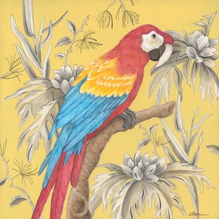 “Macaw of the Wild” Scarlet Macaw Parrot Painting For Sale