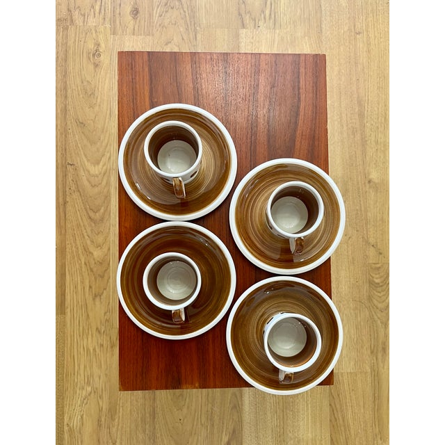 Kimono Coffee Service of Cups and Saucers from Boch La Louviere, Belgium, 1960s, Set of 5 For Sale - Image 3 of 9