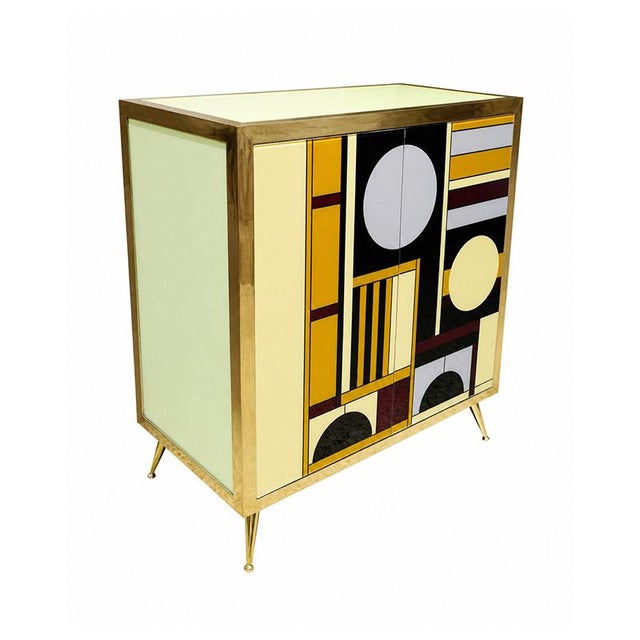 Murano Glass 2-Door Sideboard, 1980s For Sale - Image 4 of 5