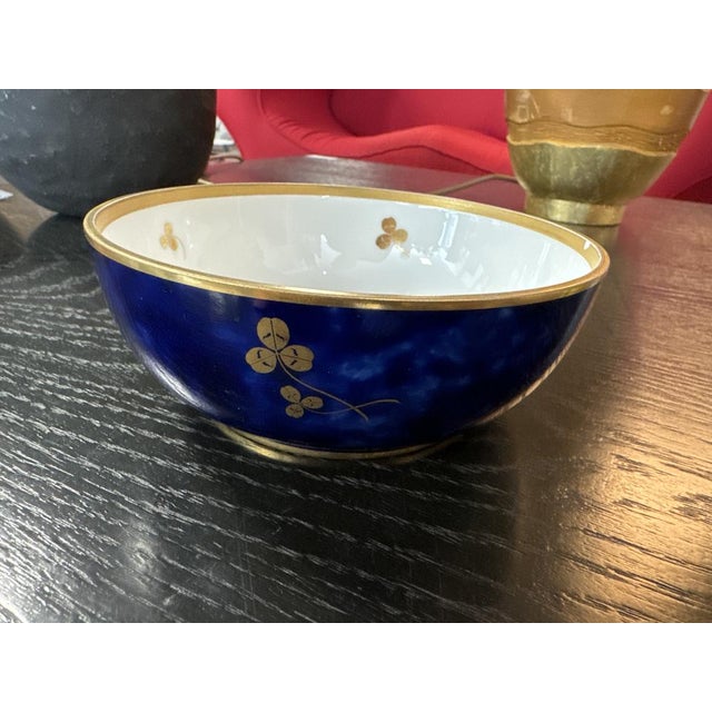 Ceramic Blue and Gold Porcelain Bowl from Sèvres, 1921 For Sale - Image 7 of 10