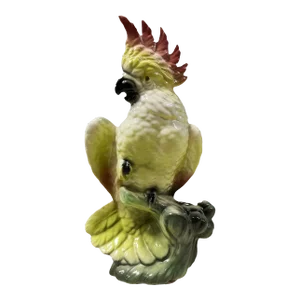 Vintage Ceramic California Pottery Tropical Cockatoo Planter