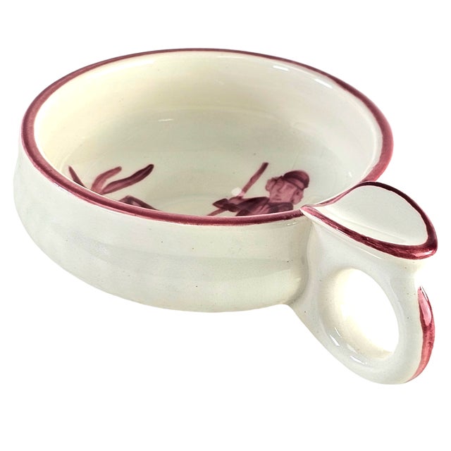 Longchamp Facon Main France Red White Wine Maker Condiment Thumb Bowl 4.75" For Sale In San Francisco - Image 6 of 8