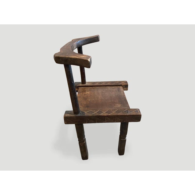19th Century Antique African Wooden Chair or Side Table For Sale - Image 5 of 18
