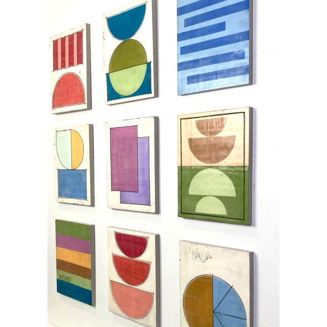 Encaustic Mixed Media Installation by Gina Cochran - "Sweetwater" - 9 Panels For Sale - Image 11 of 11