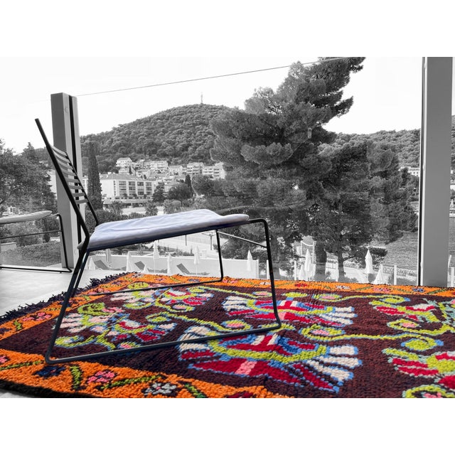 Orange Vintage Artisan-Crafted Balkan Herzegovina Rug, 1960s For Sale - Image 8 of 9