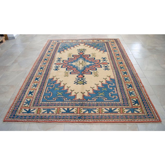 1980s 1980s Vintage Turkish Rug Hand Knotted Wool Area Rug - 6' X 8'4" For Sale - Image 5 of 14