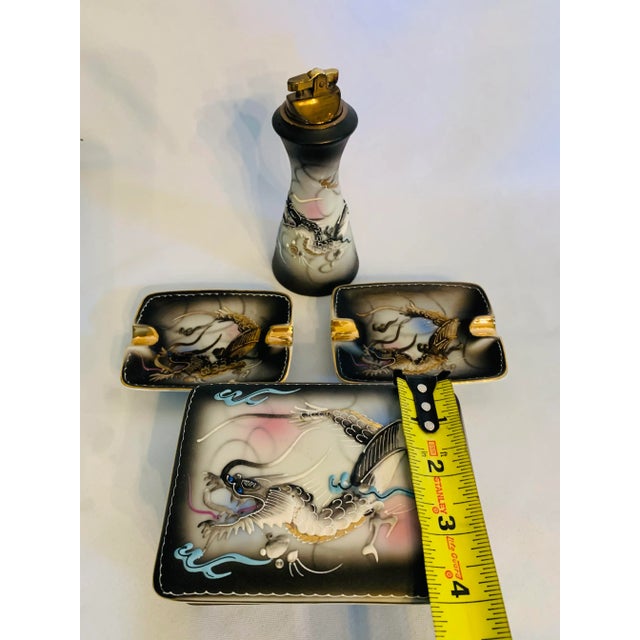 Mid 20th Century Dragonware Moriage Complete Smoking Ensemble - 4 Piece Set For Sale - Image 12 of 13