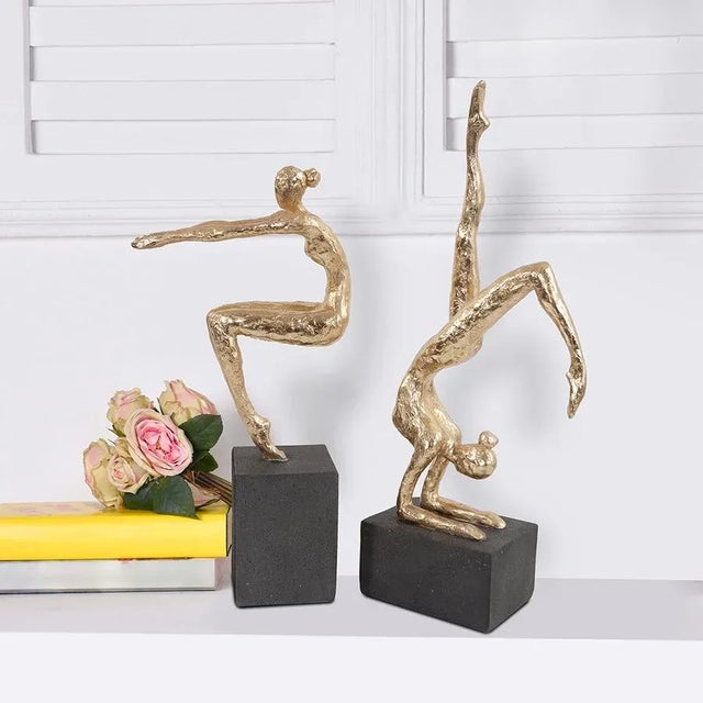 Gold The Utkatasana Pose For Sale - Image 8 of 10