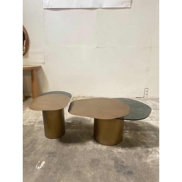 2020s Set of 2 Irregular Shape Luxury Coffee Table Set For Sale - Image 5 of 6