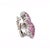 Contemporary Starfish 18k Gold Earrings 4ct Pink Sapphire Post Clip Huggie Style, 2 pieces For Sale - Image 3 of 8