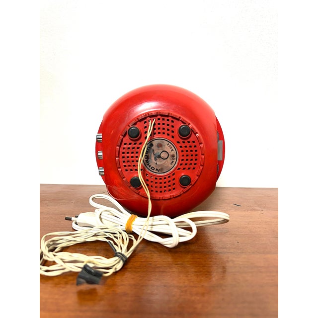 Mid-Century Modern Europhon Orange Table Lamp by Adriano Rampoldi, 1970 For Sale - Image 3 of 8