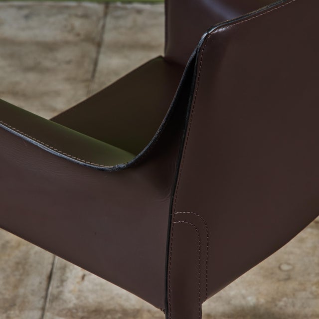 Set of Four Mario Bellini Cab Armchairs for Cassina For Sale - Image 14 of 17