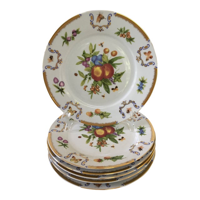 Set of 6 - I Godinger & Co. Gold Trimmed Porcelain 10 Set of 6 - I Godinger & Co. Gold Trimmed Porcelain 10