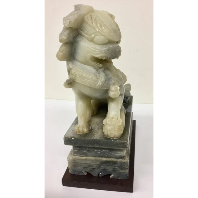 Vintage Chinese Art Soapstone Guard Lion For Sale In Portland, ME - Image 6 of 11