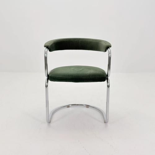 Giotto Stoppino Mid-Century Modern Green Velvet Dining Table Armchairs by Giotto Stoppino, Italy, 1970s For Sale - Image 4 of 18