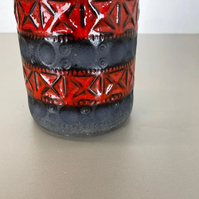 Colorful Fat Lava Pottery Vase from Bay Keramik, Germany, 1970s For Sale - Image 9 of 16