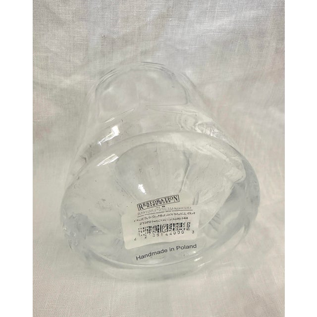 Restoration Hardware Restoration Hardware Handmade Glass Jar No/Lid For Sale - Image 4 of 5