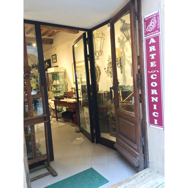 Brass Vintage Italian Brass and Glass Chandelier For Sale - Image 8 of 9