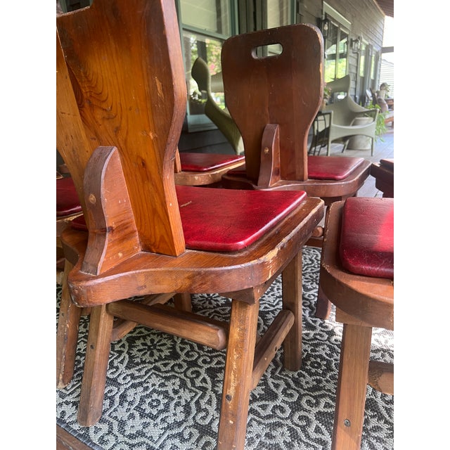 Set of Eight Restaurant Dining Chairs With Branded Keystone “P”, C. 1940, Berks County Provenance For Sale - Image 10 of 18