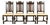 Berkey & Gay Antique English Jacobean Carved Walnut Dining Chairs, Set of Four For Sale