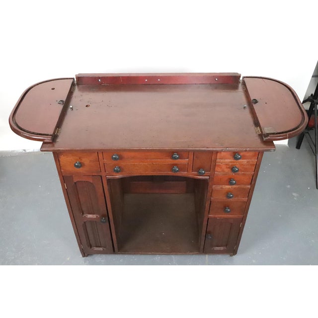 Antique Roll Top Watchmaker's Workbench on Casters For Sale In New York - Image 6 of 15