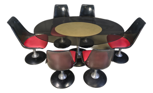 Space Age Dining Set from Chromcraft, 1970s, Set of 7