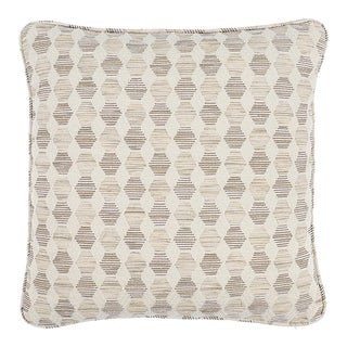 Schumacher Coquina 20" Pillow in Natural For Sale