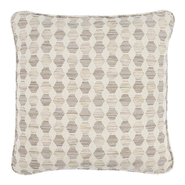 Schumacher Coquina 20" Pillow in Natural For Sale
